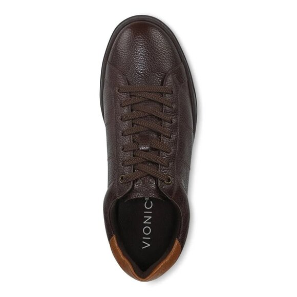 Vionic   Men's   Lucas   II   Lace   Up   Chocolate   Brown   Leather   Shoes - Picture 2 of 3